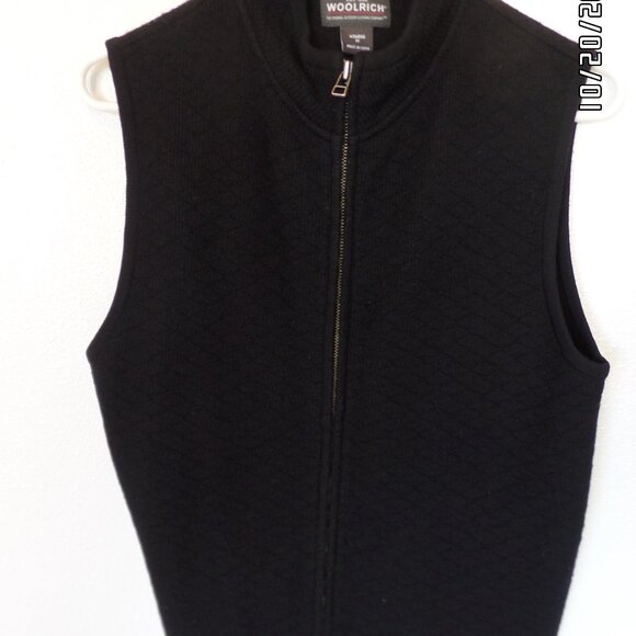 Woorich 100% Wool Women's Sweater Vest Black Size M - Picture 3 of 9